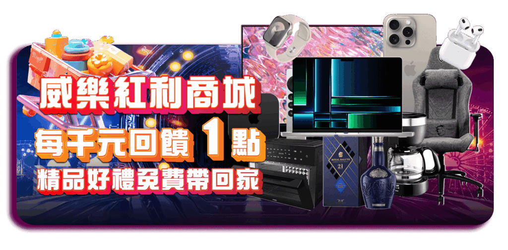 威樂娛樂城優惠活動-紅利商城每千元回饋1點 精品好禮免費帶回家