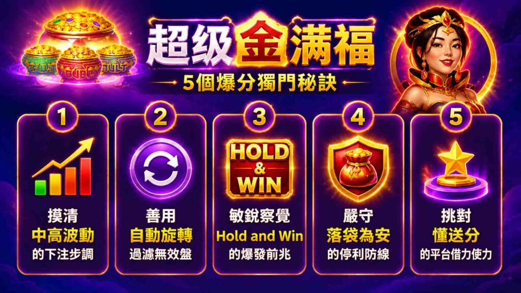 內行推薦!BNG電子超級金滿福 5 個爆分秘密,今晚就來試手氣